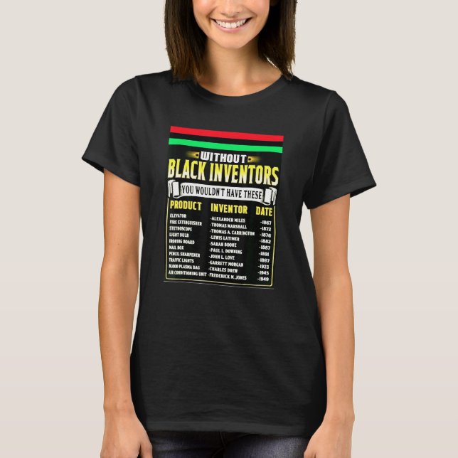 T-shirt Histoire Des Inventeurs Noirs Histoire Des Noirs M (Devant)