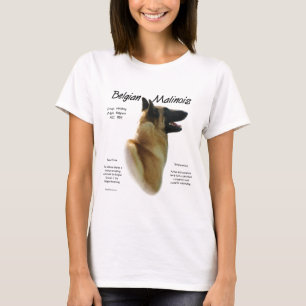 T-shirt Histoire des Malinois belges ; Tout sur les Malino