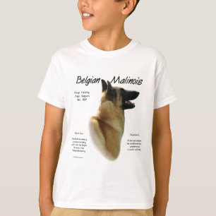 T-shirt Histoire des Malinois belges ; Tout sur les Malino