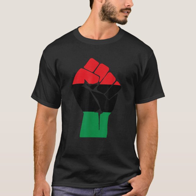 T-shirt Histoire du drapeau panafricain de libération des  (Devant)