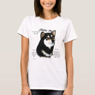 T-shirt Histoire du Shiba Inu noir