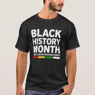 T-shirt Histoire Mois d'histoire de la culture noire Excel