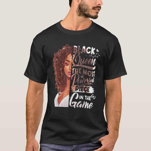 T-shirt Histoire Mois Reine noire La pièce la plus puissan (Devant)