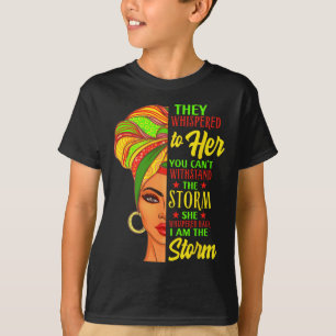 T-shirt Histoire Noire Africaine Femme Afro Je Suis La Tem