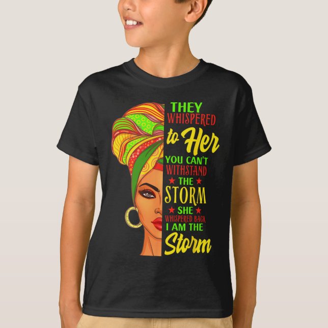 T-shirt Histoire Noire Africaine Femme Afro Je Suis La Tem (Devant)