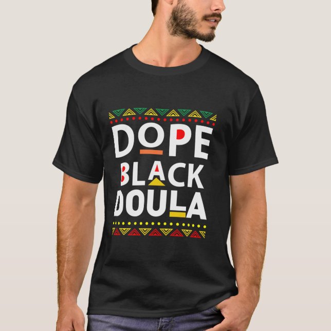 T-shirt Histoire noire Dose Doula noire Hommes Femmes Afri (Devant)
