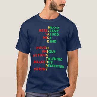 T-shirt Histoire noire Mélanine Inspirant Motivation Posit