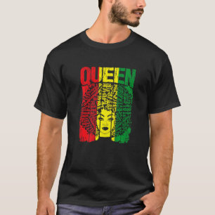 T-shirt Histoire noire pour les femmes Reine des vêtements