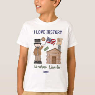 T-shirt Histoire personnalisée Abraham Lincoln d'amour d'