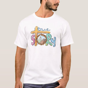 T-shirt Histoire vraie croix Jésus jour de Pâques chrétien