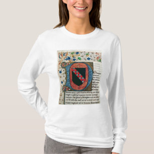 T-shirt Historiated parafent "D" dépeignant le manteau de
