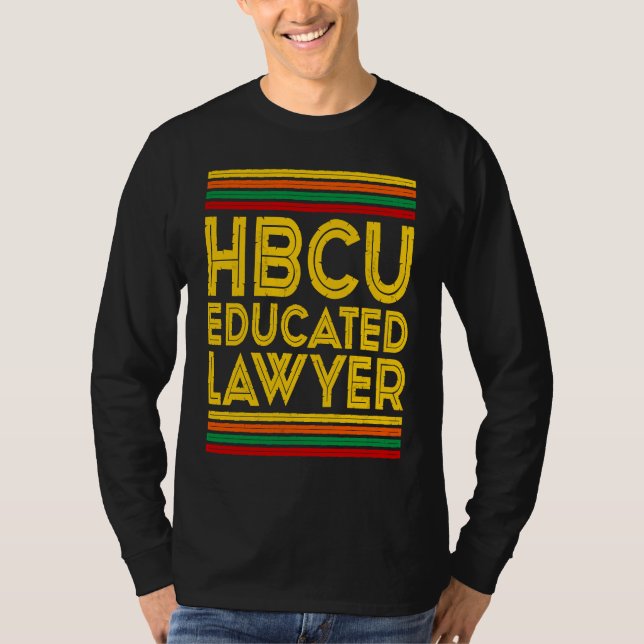 T-shirt Historical Black College Alumni  HBCU Educated Law (Devant)