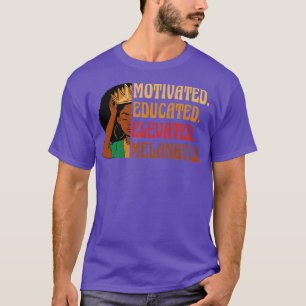 T-shirt Historique noir fondu élevé et motivé