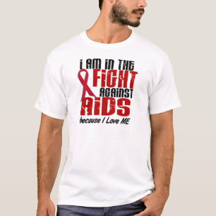 T-shirt HIV de SIDA dans le combat 1 je