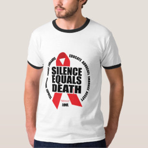 T-shirt HIV/SIDA : Le silence égale la mort