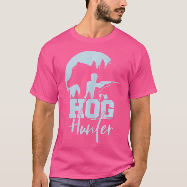 T-shirt Hiver Chasseur de porcs Faune Aventure de tir (Devant)