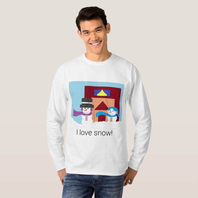 T-shirt Hiver neigeux (Devant entier)