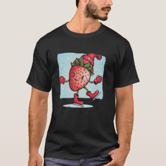T-shirt Hiver Patinage sur glace Fraise pour les amateurs 