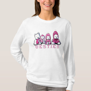 T-shirt Hiver rose Westies