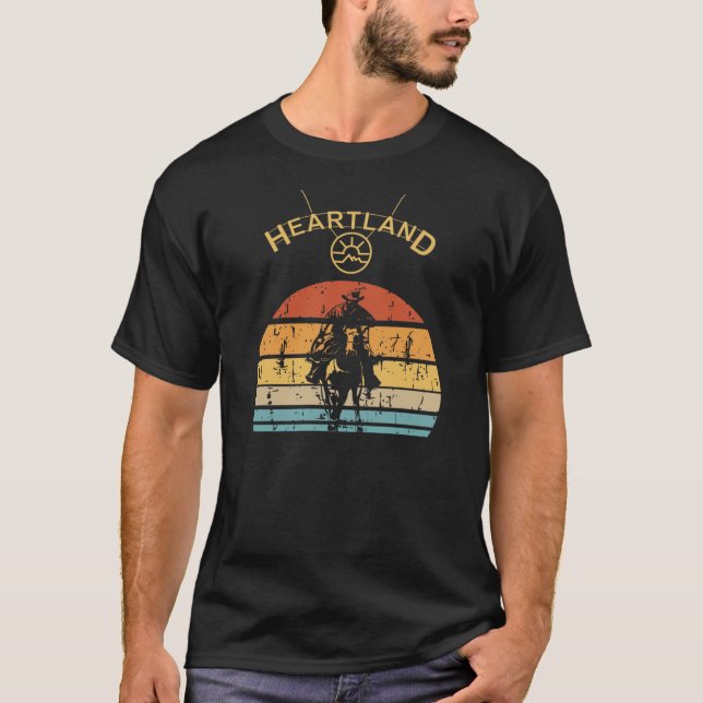 T-shirt HL Ranch Heartland Heartland ranch Sunset heartlan (Devant)