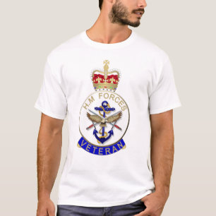 T-SHIRT HM FORCE VÉTÉRAN BADGE. VÉTÉRAN BRITANNIQUE.