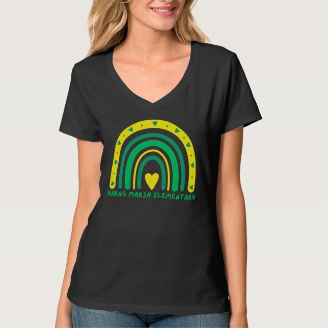 T-shirt HME Rainbow Women's V Neck (Devant)