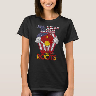 T-shirt Hmong Miao Fier Jour Drapeau Amérique Mains Dna Mi
