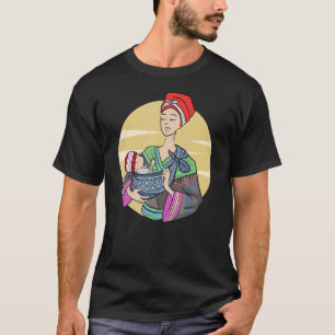T-shirt Hmong Miao Fier Mère Traditionnelle Femme Hmoob Et