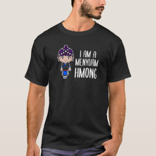 T-shirt Hmong Miao Fier Traditionnelle Fille Femme Hmoob E