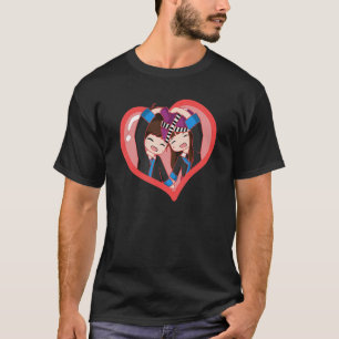 T-shirt Hmong Miao Fille Femme Coeur Garçon Homme Couple A