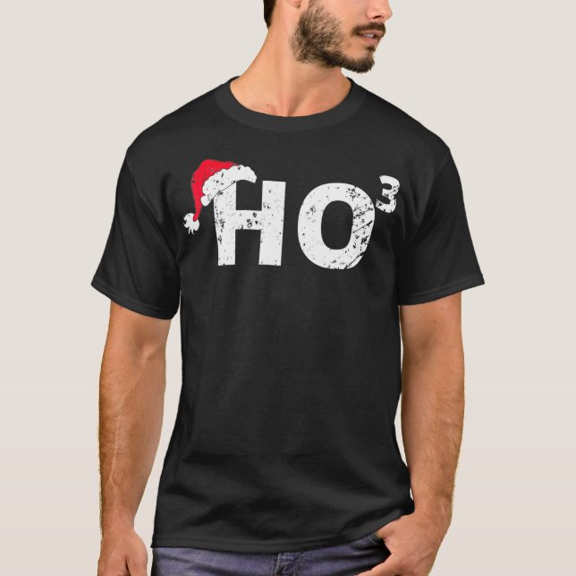 T-shirt Ho3 Cubed Christmas HoHoHo Math Enseignant Drôle C (Devant)