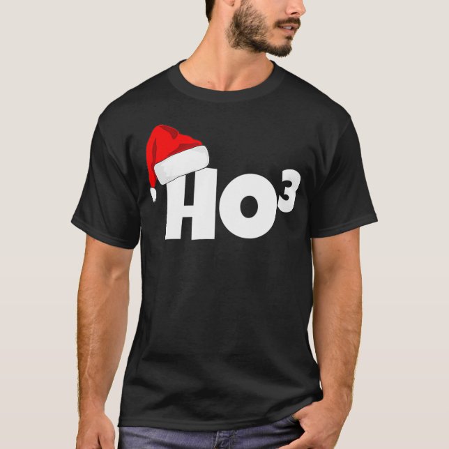 T-shirt Ho3 Cubed Christmas HoHoHo Math Enseignant Drôle C (Devant)