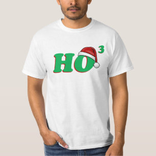 T-shirt Ho (cubés) pièce en t drôle de Noël 3