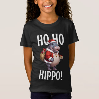 T-Shirt Ho Ho Hippo Christmas Humor Design