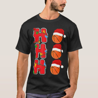 T-shirt Ho-Ho-Ho Père Noël Basketball cadeau de Noël