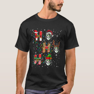 T-shirt Ho Ho Ho Père Noël Chapeau de Renne Elfe Chat Anim