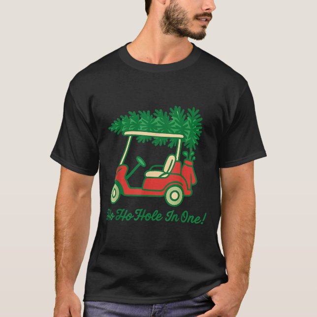 T-shirt Ho Ho Hole In One Santa Golf Christmas Holiday Gol (Devant)