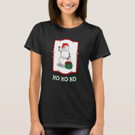T-shirt Ho Ho Joyeux Noël Père Noël mignonne Snowman