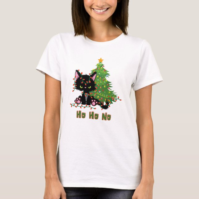 T-shirt HO NO Christmas Cat (Devant)