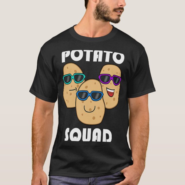 T-shirt Hobby Chef Potatoe Squad Ironic Saying Vegetables (Devant)