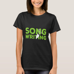 T-shirt Hobby D'Écriture De Chansons Avec Ombre À L'Intéri