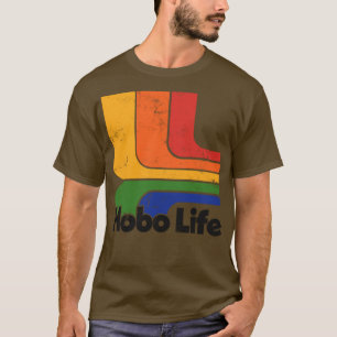T-shirt Hobo Life Faded Thrift Style Retro Design1