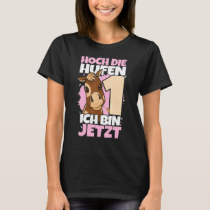 T-shirt Hoch Die Hufen 1er anniversaire 1 an fille chevaux