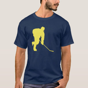 T-SHIRT HOCKEY DE BLEU ET D'OR