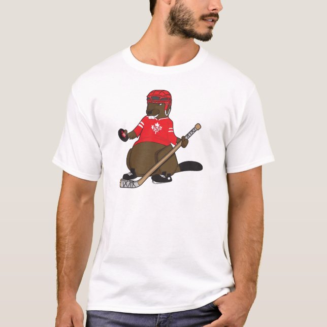 T-shirt Hockey de castor du Canada 150 en 2017 (Devant)