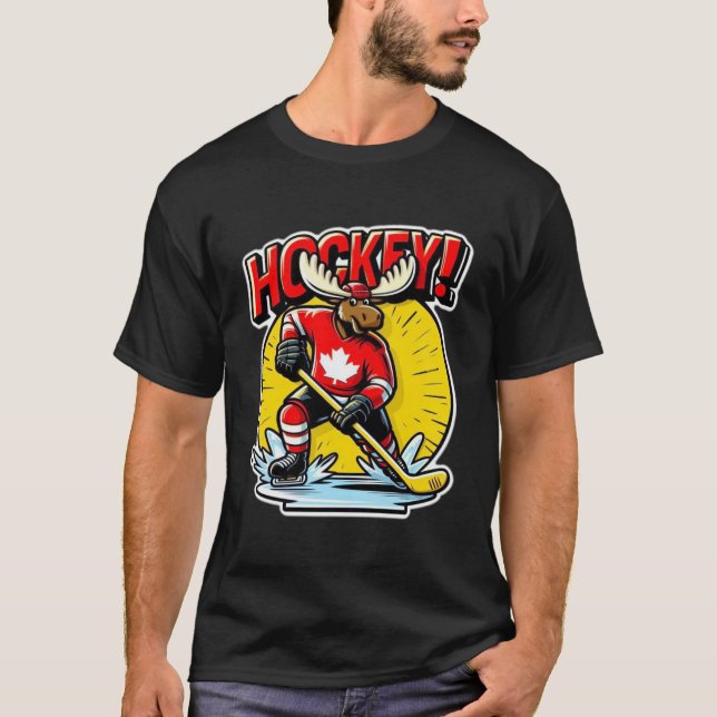 T-SHIRT HOCKEY DE GLACE CANADA 4 (Devant)