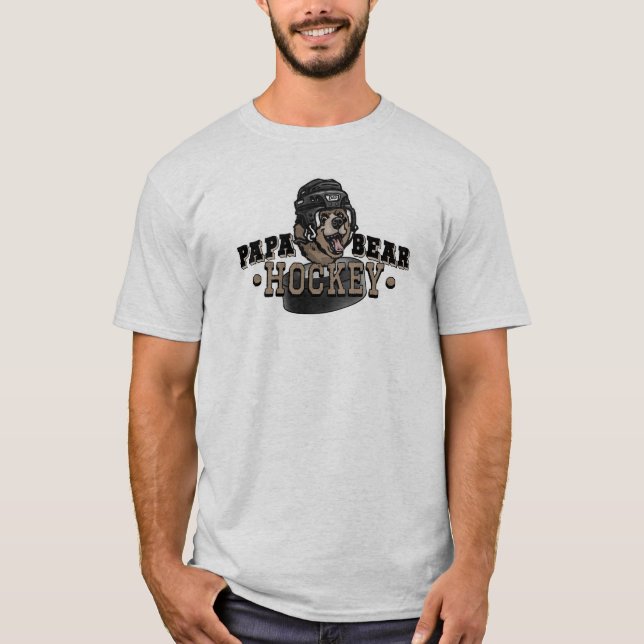 T-shirt Hockey d'ours de papa par des studios de Mudge (Devant)