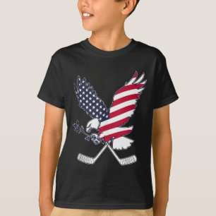 T-shirt Hockey Drapeau Américain