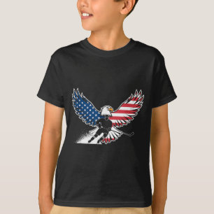 T-shirt Hockey drapeau américain