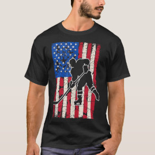 T-shirt Hockey Drapeau Américain